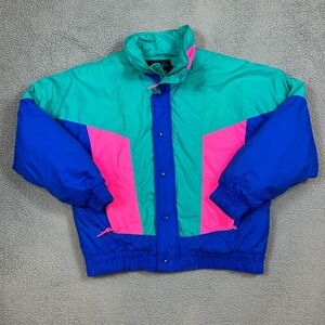 VTG Raewiks Ski Jacket Womens Large 80s 90s Colorblock